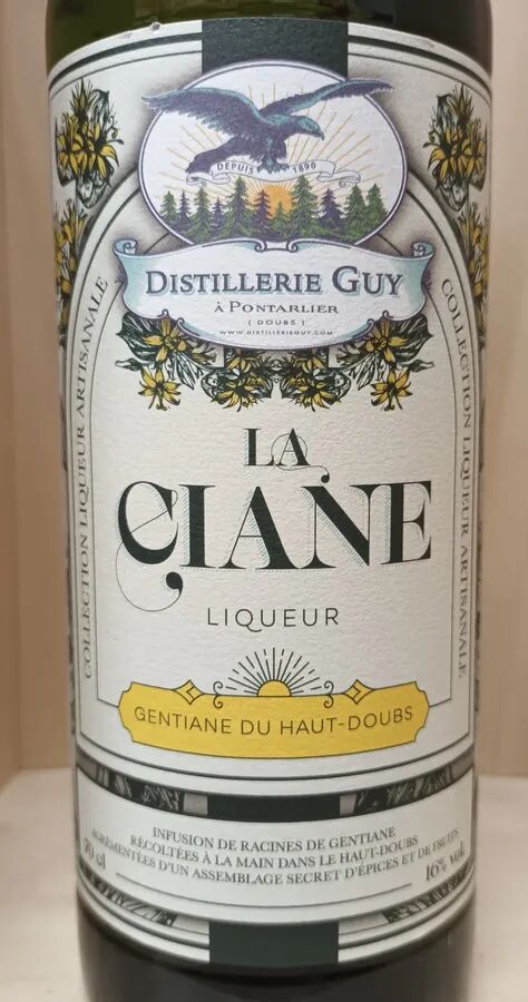 100cl La Ciane - Gentiane du Haut-Doubs 25° Distillerie Guy 