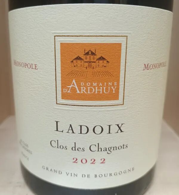 75cl  Clos des Chagnots 2022 AOC Ladoix - Domaine d'Ardhuy