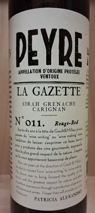150cl  La Gazette 2023 AOP Ventoux - Domaine Peyre