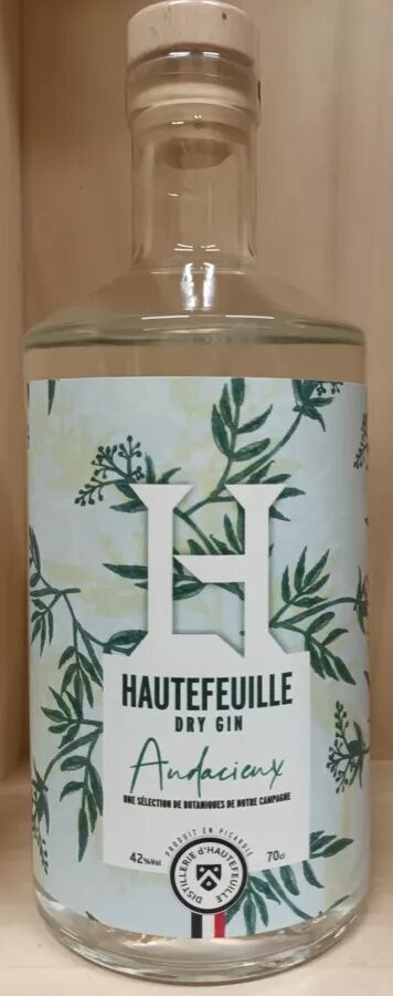70cl Audacieux Dry Gin 42° Distillerie Hautefeuille France