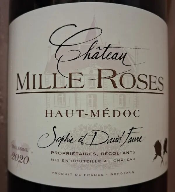 150cl Haut-Médoc 2020  - Château Mille Roses