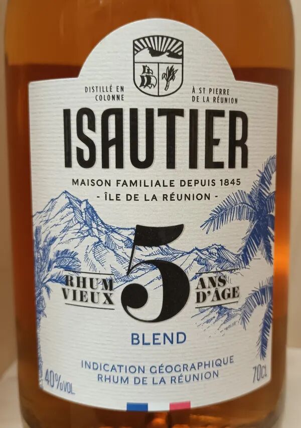 70CL Isautier 5 ans  40° - Indication Géographique Rhum de la Réunion