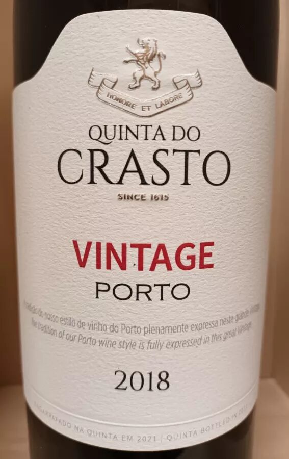 75cl Vintage 2018 Quinta Do Crasto rouge 20°