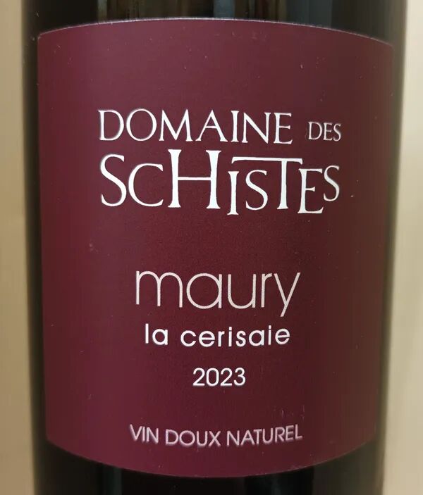 75cl La Cerisaie 2023 AOP Maury Grenat  - Domaine Des Schistes