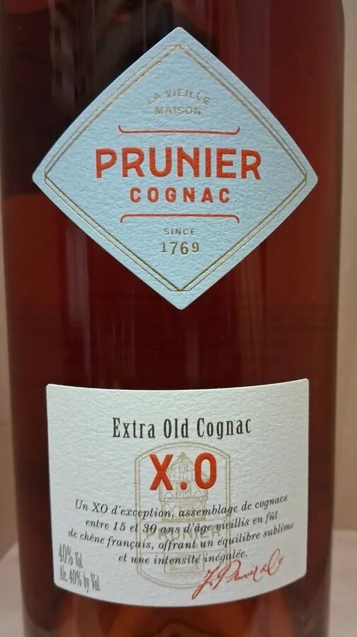 70cl Cognac XO - A.O.C.  40°  - Maison Prunier