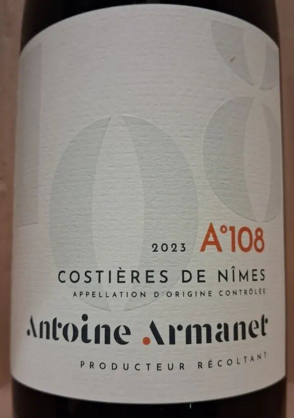 75cl  A108 - 2023 - AOC Costières de Nimes- Antoine Armanet