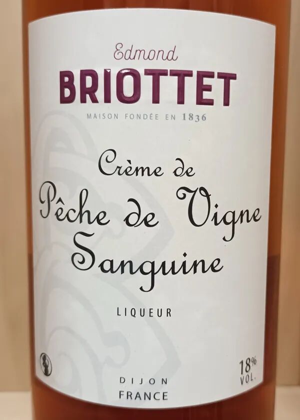 70cl Crème Pêche de Vigne Sanguine 18° - Edmond Briottet